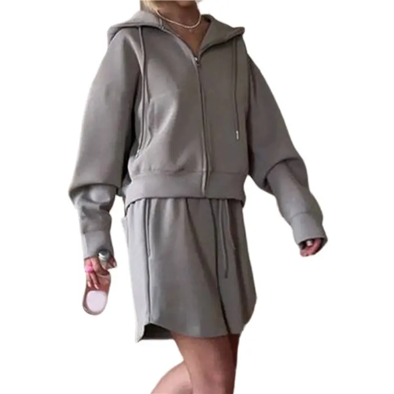 NEW-Women Casual Tracksuit Cropped Hoodie With Pockets And Drawstring Shorts 2 Piece Loungewear Outfit
NEW-Women Casual Tracksuit Cropped Hoodie With Pockets And Drawstring Shorts 2 Piece Loungewear Outfit