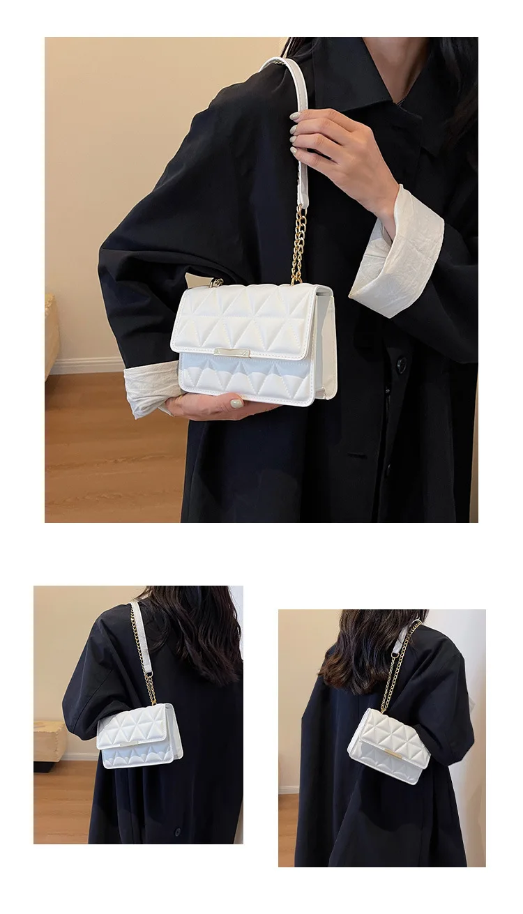 Women Quilted Chain Crossbody Bag Fashion Small Square Shoulder Purse Multi Color Casual Daily Handbag Women Quilted Chain Crossbody Bag Fashion Small Square Shoulder Purse Multi Color Casual Daily Handbag