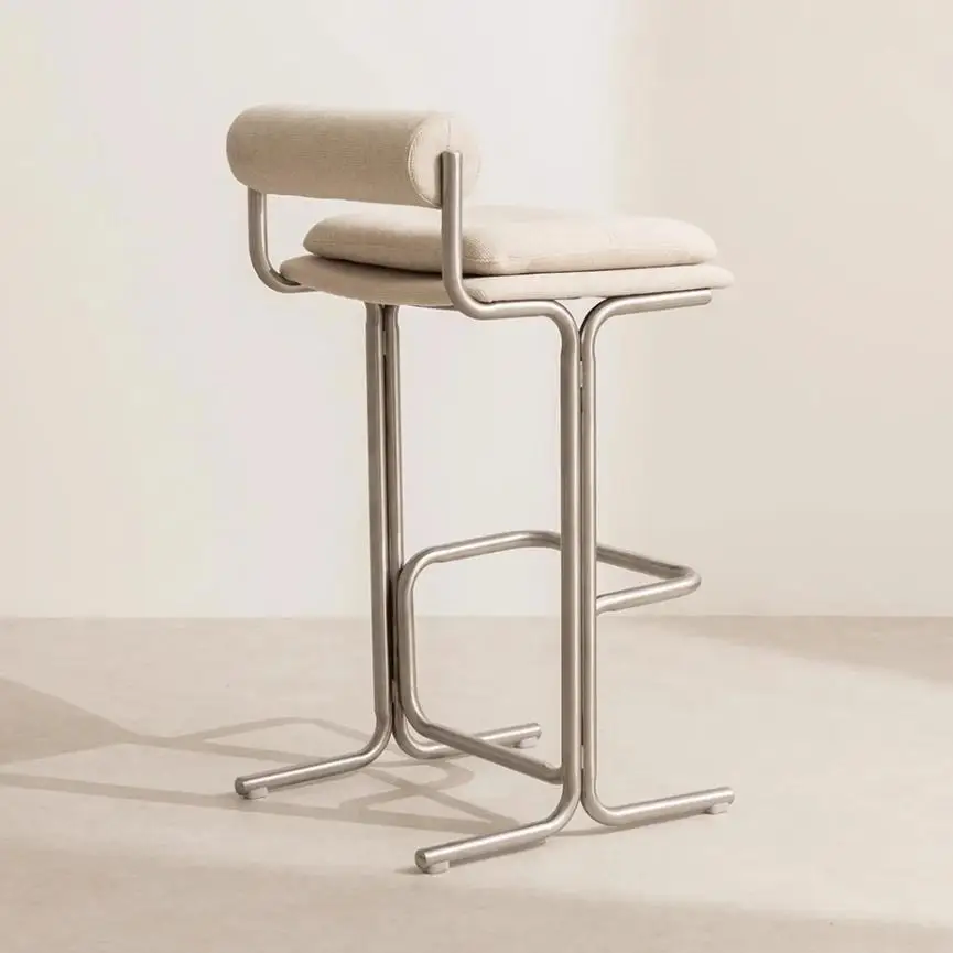 Modern Minimalist Stainless Steel Bar Stool, Boucle Fabric Upholstered Bar Chair for Kitchen Island
Modern Minimalist Stainless Steel Bar Stool, Boucle Fabric Upholstered Bar Chair for Kitchen Island
