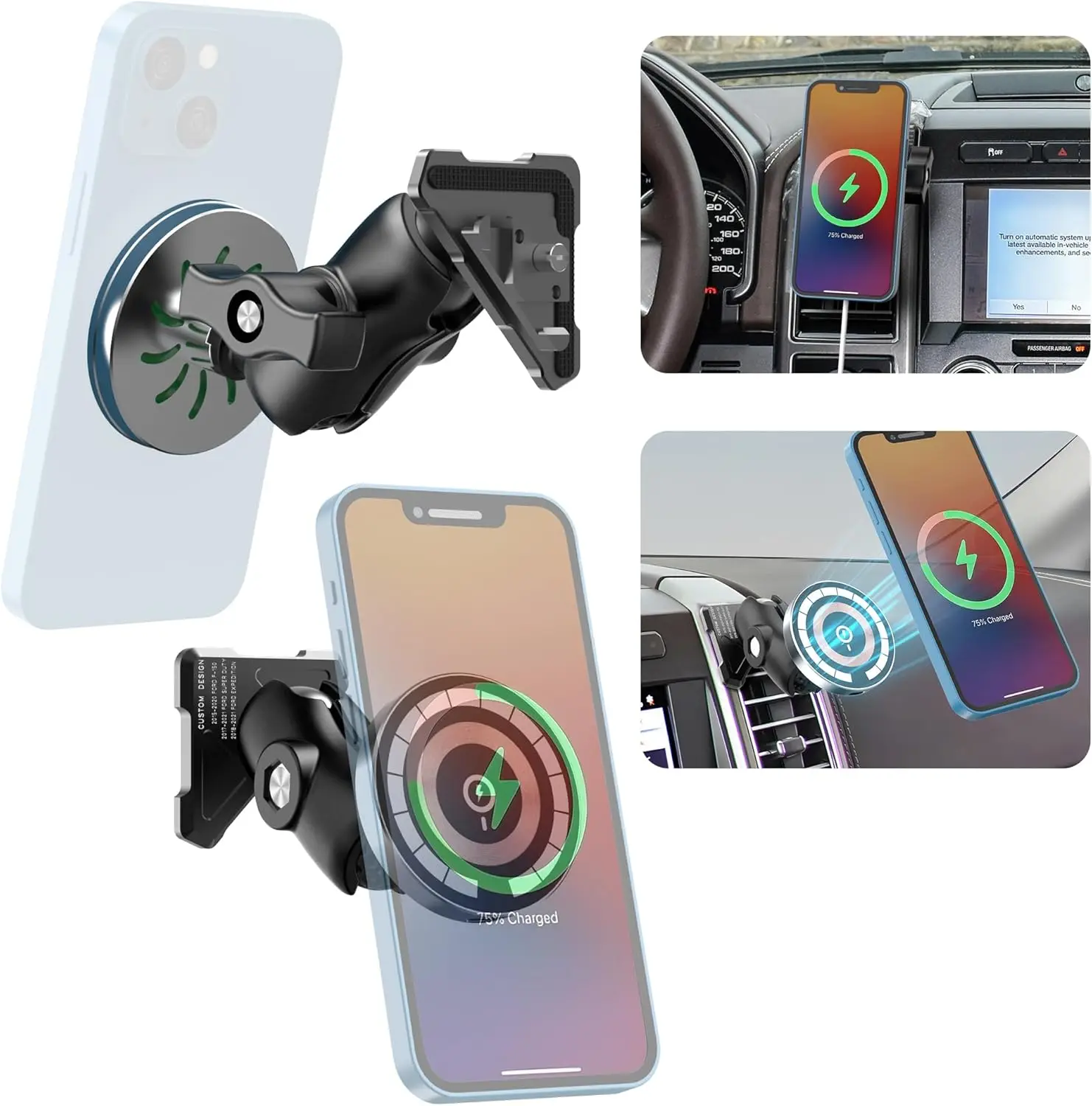 Magnetic Wireless Car Phone Mount with 15W Fast Charging, Universal Fit for Trucks & SUVs, Stable Holder
Magnetic Wireless Car Phone Mount with 15W Fast Charging, Universal Fit for Trucks & SUVs, Stable Holder