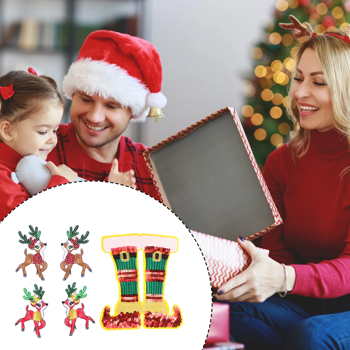 5pcs Christmas Deer Embroidered Patches Fabric DIY Appliques Cloth Stickers Signs Repair Decor Clothing Accessories
5pcs Christmas Deer Embroidered Patches Fabric DIY Appliques Cloth Stickers Signs Repair Decor Clothing Accessories