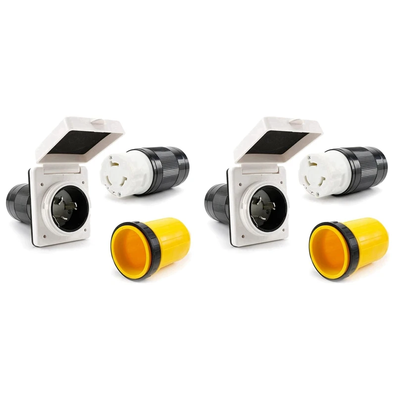 2X 30 Amp RV Power Inlet Receptacle, 30 Amp RV Power Cover Twist Locking Connector
2X 30 Amp RV Power Inlet Receptacle, 30 Amp RV Power Cover Twist Locking Connector