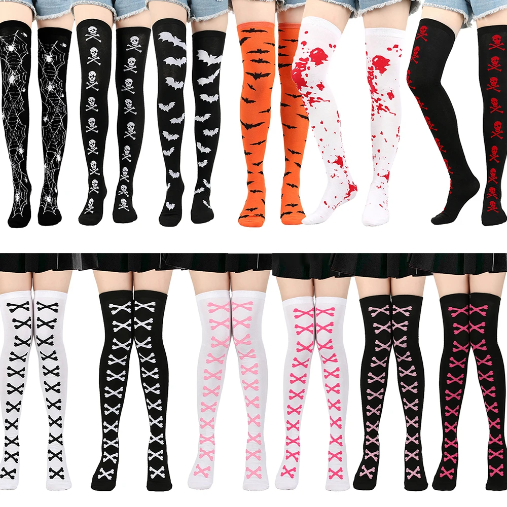 3 пары женских чулок до колена, кровавые чулки ужасов, носки со скелетом, паутиной, летучей мыши, летние тонкие носки для косплея на Хэллоуин 
3 пары женских чулок до колена, кровавые чулки ужасов, носки со скелетом, паутиной, летучей мыши, летние тонкие носки для косплея на Хэллоуин