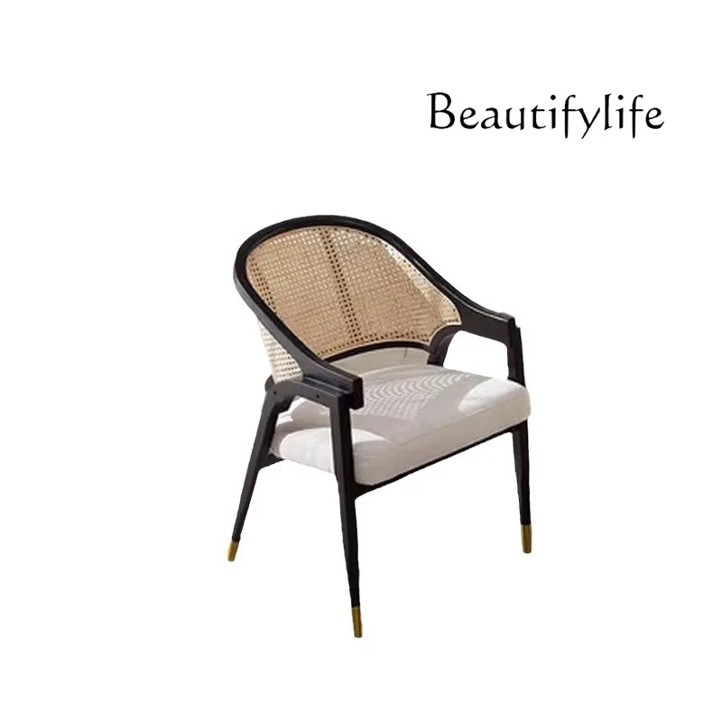 Nordic medieval style solid wood rattan leisure chair household soft bag single sofa chair
Nordic medieval style solid wood rattan leisure chair household soft bag single sofa chair
