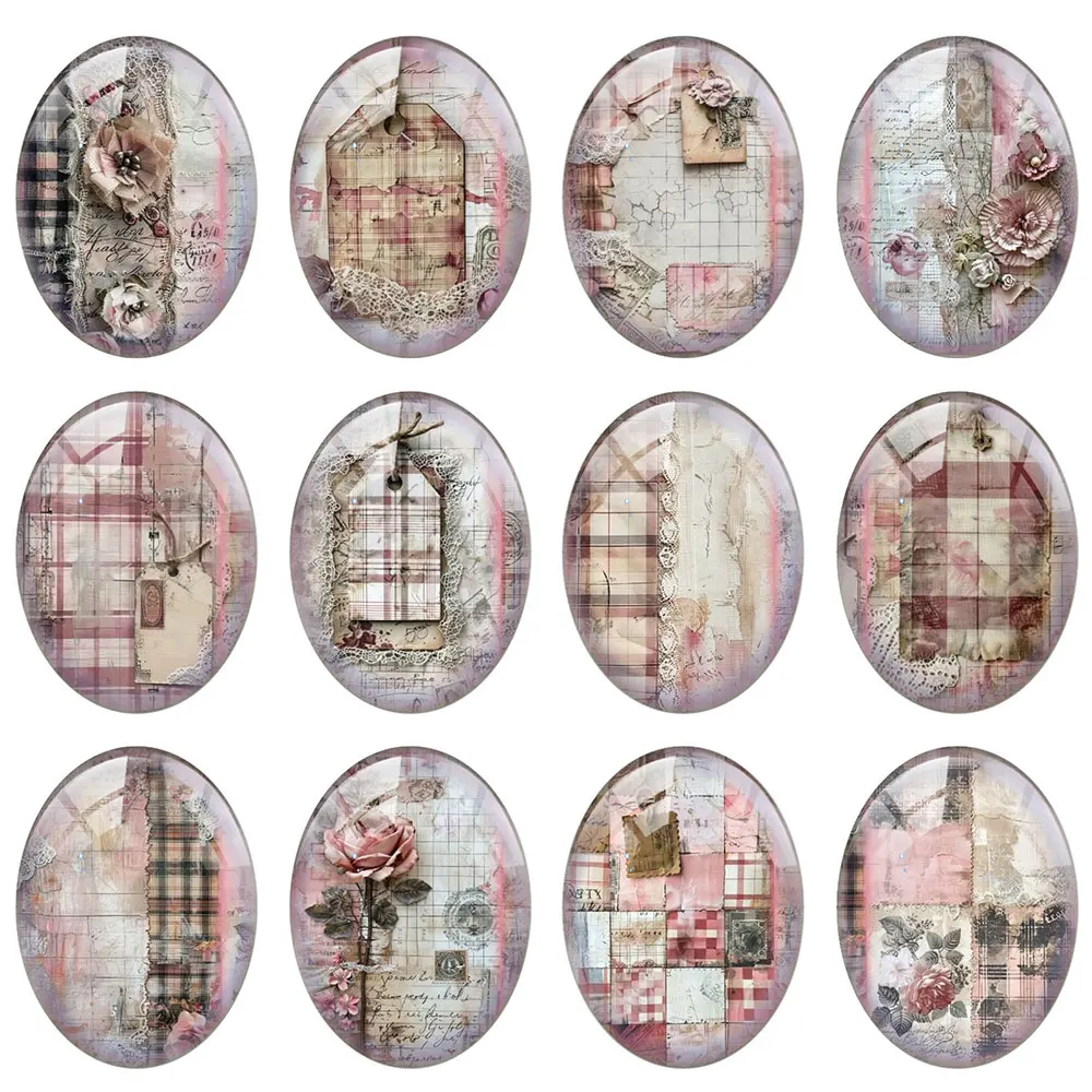 10pcs/lot Pink Plaid Flower Oval Photo Glass Cabochon Flatback Demo Flat Back Cameo For Diy Jewelry Making Supplies
10pcs/lot Pink Plaid Flower Oval Photo Glass Cabochon Flatback Demo Flat Back Cameo For Diy Jewelry Making Supplies