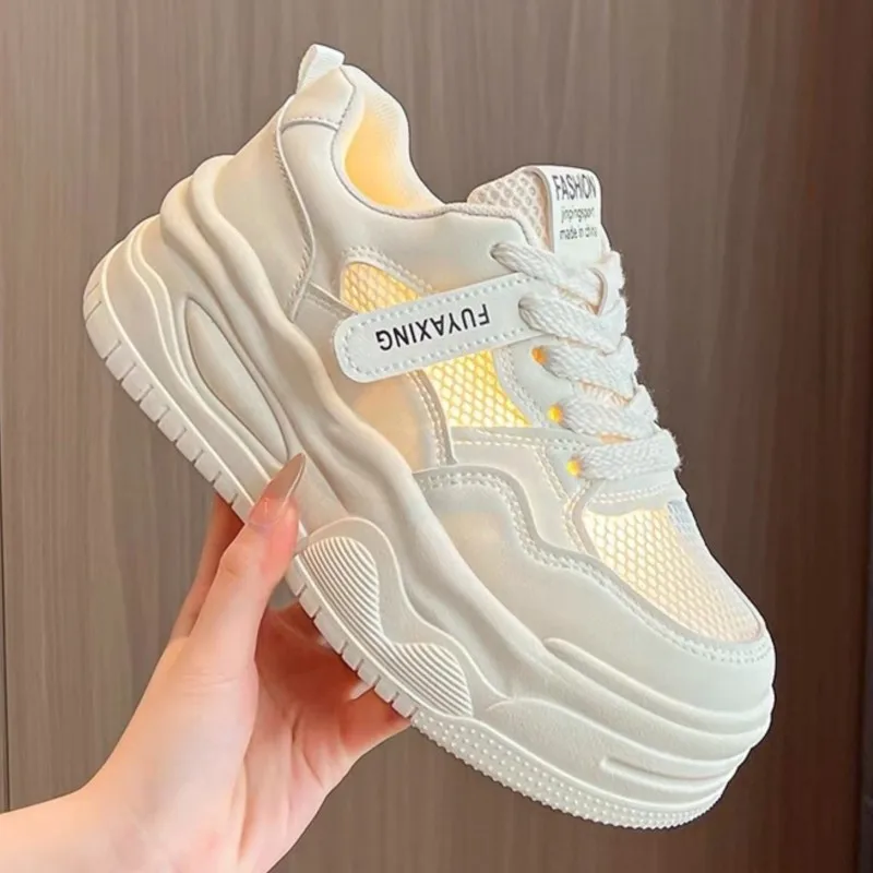 2025 New Breathable Mesh Platform Sneakers Women Chunky Sole White Casual Shoes Cloud Cushion Elevator Sneakers Hollow Out Flats
2025 New Breathable Mesh Platform Sneakers Women Chunky Sole White Casual Shoes Cloud Cushion Elevator Sneakers Hollow Out Flats