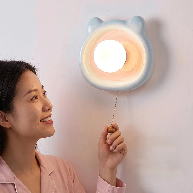 Modern Cream Style Children's Room Ceramic Wall Lamps Cute Bear Aisle Light Warm Baby Room Boy Girl Bedroom Bedside Wall Lights
Modern Cream Style Children's Room Ceramic Wall Lamps Cute Bear Aisle Light Warm Baby Room Boy Girl Bedroom Bedside Wall Lights