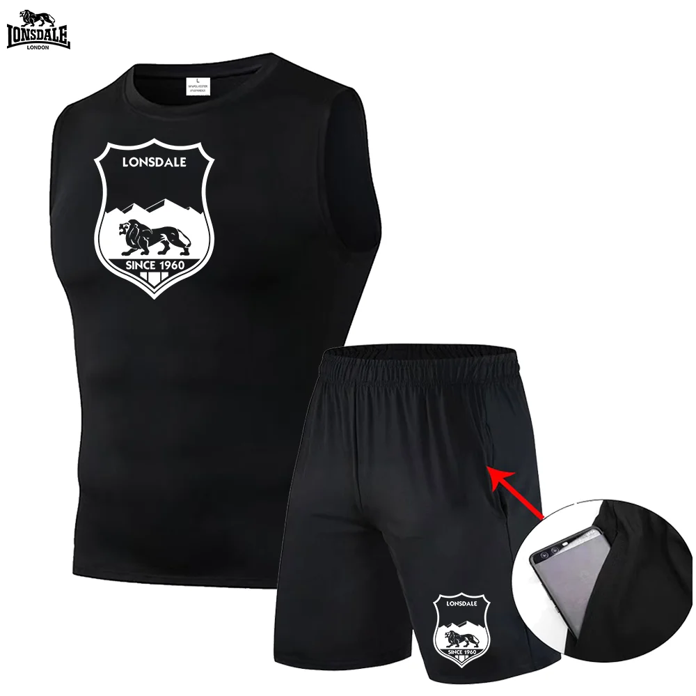LONSDALE Summer New Fitness Men's Sleeveless Vest+Pocket Shorts Two-piece Casual Sports Suit Men's Printed Knitted Suits
LONSDALE Summer New Fitness Men's Sleeveless Vest+Pocket Shorts Two-piece Casual Sports Suit Men's Printed Knitted Suits