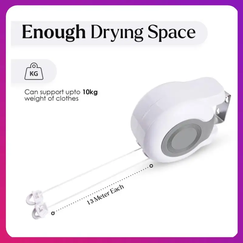 ABKL-Double Retractable Clothesline Kit Clothesline Indoor And Outdoor Laundry Line Double Clothesline Set Kit 2X60inch, 1 PCS
ABKL-Double Retractable Clothesline Kit Clothesline Indoor And Outdoor Laundry Line Double Clothesline Set Kit 2X60inch, 1 PCS