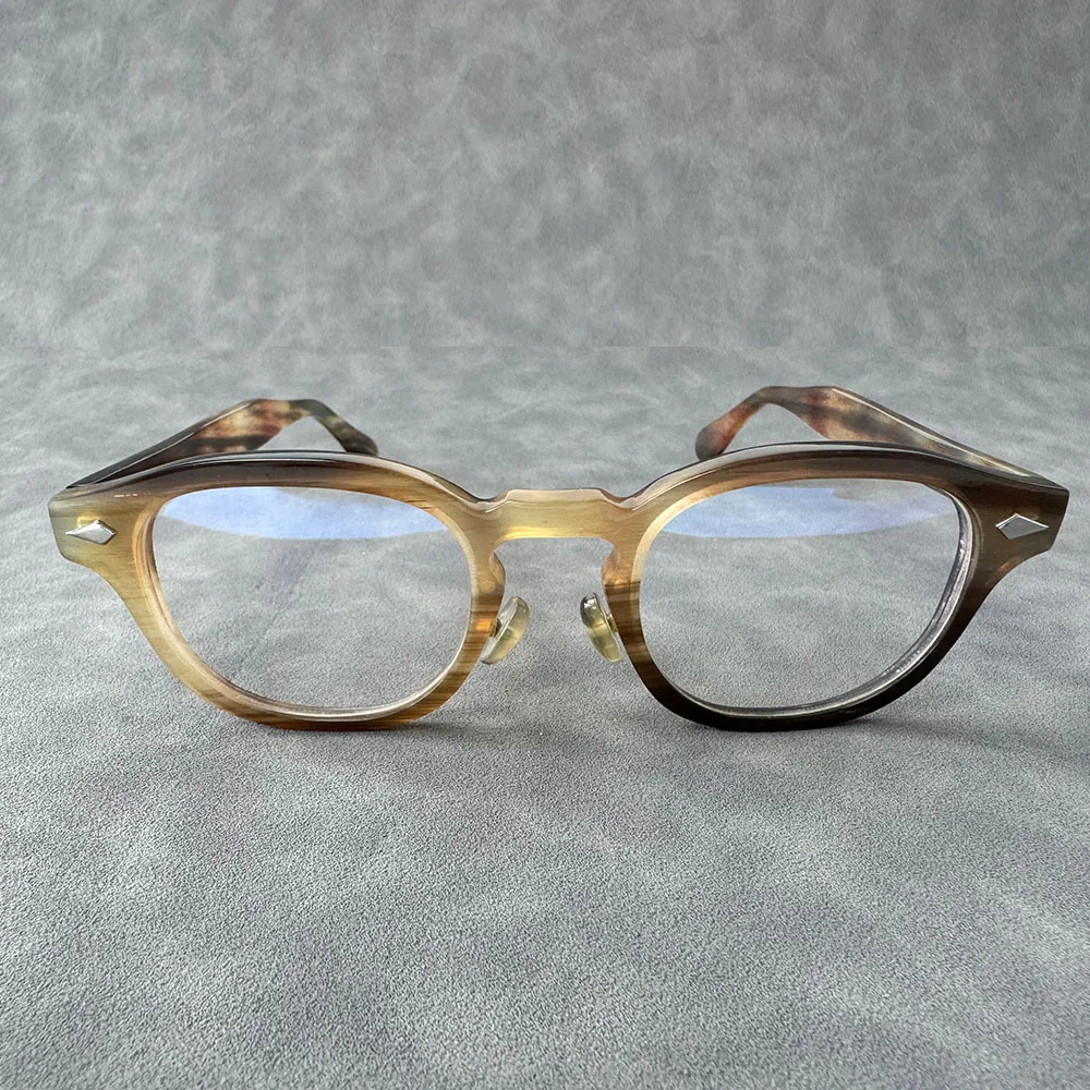 Eyeglass Frames Unique Diamond Metal Retro Striped Handmade Natural Horn Prescription Man Women's Glasses Frames Optical Eyewear
Eyeglass Frames Unique Diamond Metal Retro Striped Handmade Natural Horn Prescription Man Women's Glasses Frames Optical Eyewear