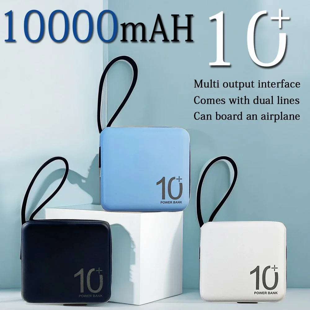 Mini Power Bank 10000mAh Portable External Battery Pack Built in Cable Powerbanks Spare Batteries for iPhone14 Samsung Xiaomiung
Mini Power Bank 10000mAh Portable External Battery Pack Built in Cable Powerbanks Spare Batteries for iPhone14 Samsung Xiaomiung