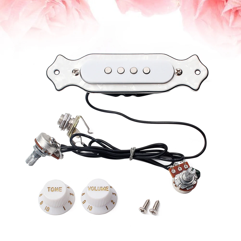 White Soundhole Pickup For Guitar Electric Acoustic Folk Volume Tone Control Knobs Magnetic Pickup Gmb337
White Soundhole Pickup For Guitar Electric Acoustic Folk Volume Tone Control Knobs Magnetic Pickup Gmb337