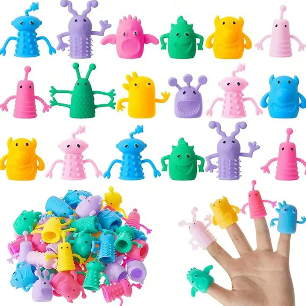 50pcs Cute Monster Finger Puppets, Soft Rubber Stretchable Plush Toys For Role Play, Birthday Party Favors, Random Styles & Colors
50pcs Cute Monster Finger Puppets, Soft Rubber Stretchable Plush Toys For Role Play, Birthday Party Favors, Random Styles & Colors