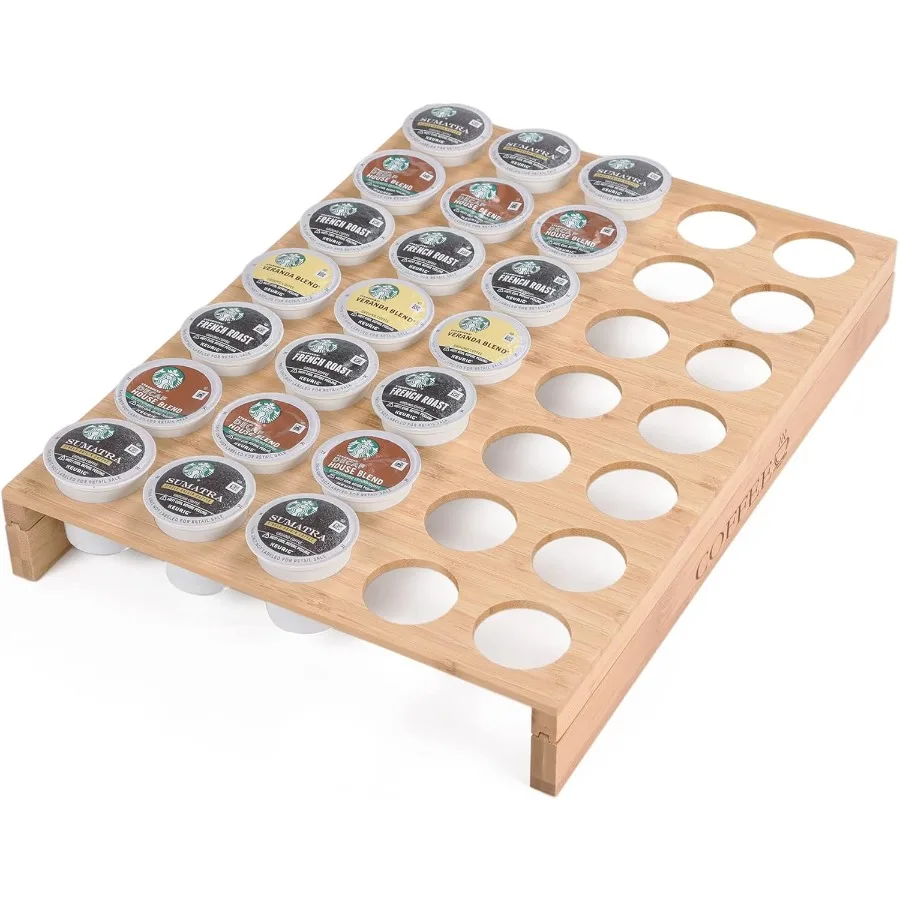 BamBoo k cup holder drawer or countertop k cup organizer coffee pod holder for coffee station office and kitchen holds up to 35
BamBoo k cup holder drawer or countertop k cup organizer coffee pod holder for coffee station office and kitchen holds up to 35