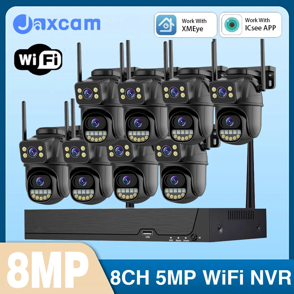 H.265 8MP Wireless CCTV System Auto Tracking PTZ WIFI IP Security 4K Camera 8CH WiFi NVR Security Camera System
H.265 8MP Wireless CCTV System Auto Tracking PTZ WIFI IP Security 4K Camera 8CH WiFi NVR Security Camera System