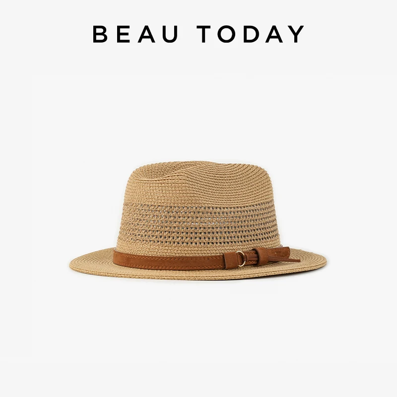 BEAUTODAY Straw Hats Women Leather Metal Buckle Casual Summer Sunshade Ladies Fashion Beach Cap Handmade 96565
BEAUTODAY Straw Hats Women Leather Metal Buckle Casual Summer Sunshade Ladies Fashion Beach Cap Handmade 96565