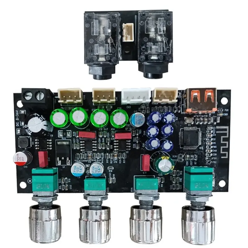 Built-In Reverb DSP Mixing Anti-Feedback Microphone Preamp Board Audiophile-Grade For Karaoke