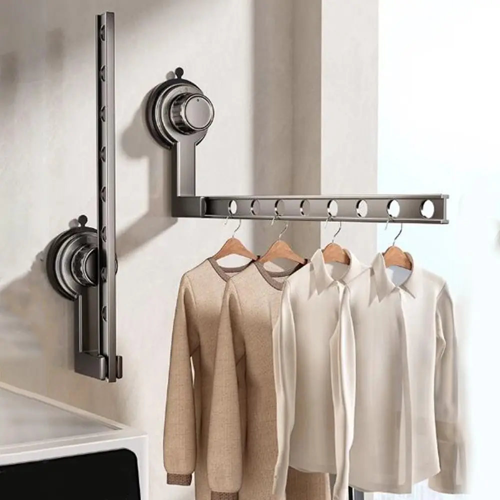 Space Aluminum Suction Cup Clothes Drying Rack Non-Punching Invisible Folding Clothes Drying Rack Wall-mounted Anti-Rust
Space Aluminum Suction Cup Clothes Drying Rack Non-Punching Invisible Folding Clothes Drying Rack Wall-mounted Anti-Rust