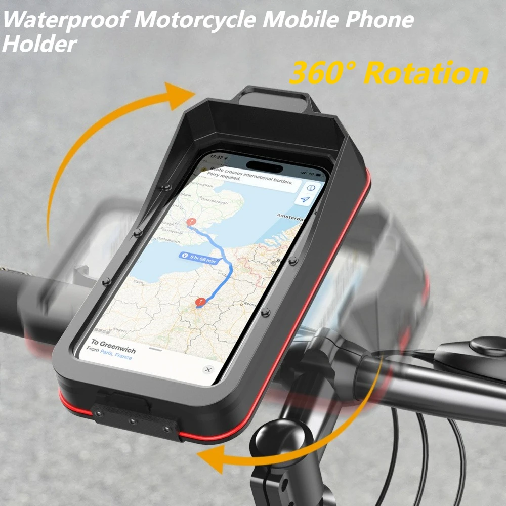 Водонепроницаемый держатель для телефона на мотоцикле и велосипеде 360° ° Поворотный кронштейн Крепление на руль Высокочувствительная поддержка сенсорного экрана Быстросъемный
Водонепроницаемый держатель для телефона на мотоцикле и велосипеде 360° ° Поворотный кронштейн Крепление на руль Высокочувствительная поддержка сенсорного экрана Быстросъемный