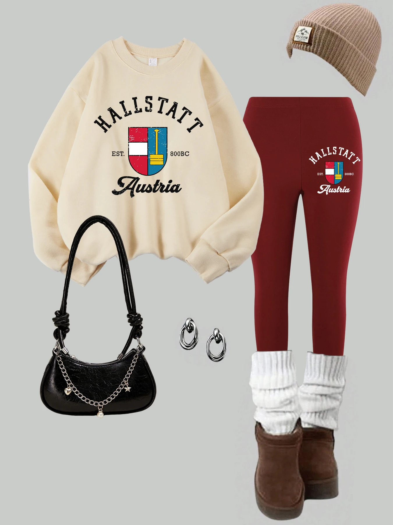 2 Piece Womens Hallstatt Austria Printing Sweatshirts Leggings Set Winter Fleece Thermal Hoodies Pants Street Womans Clothes
2 Piece Womens Hallstatt Austria Printing Sweatshirts Leggings Set Winter Fleece Thermal Hoodies Pants Street Womans Clothes