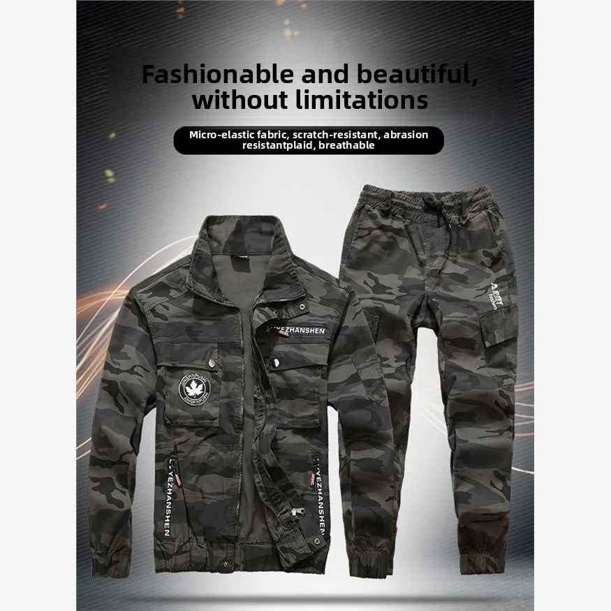 Spring Autumn Cotton Workwear Set for Men New Sle Construction Auto Repair Worn Resistant Welding Site Camouflage ...
Spring Autumn Cotton Workwear Set for Men New Sle Construction Auto Repair Worn Resistant Welding Site Camouflage ...