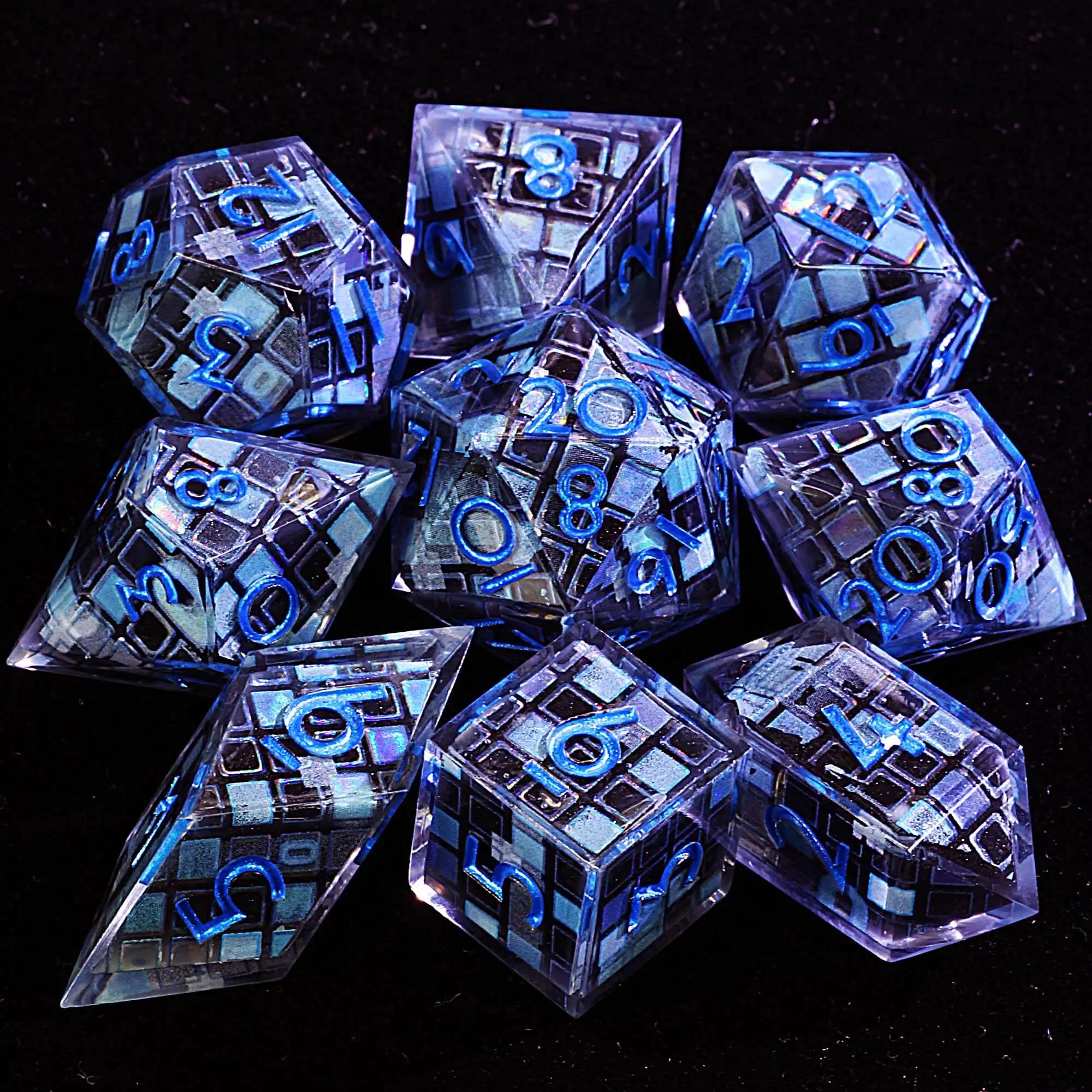 9 Polyhedral Resin Dice DD Set Circuit Garbled
9 Polyhedral Resin Dice DD Set Circuit Garbled