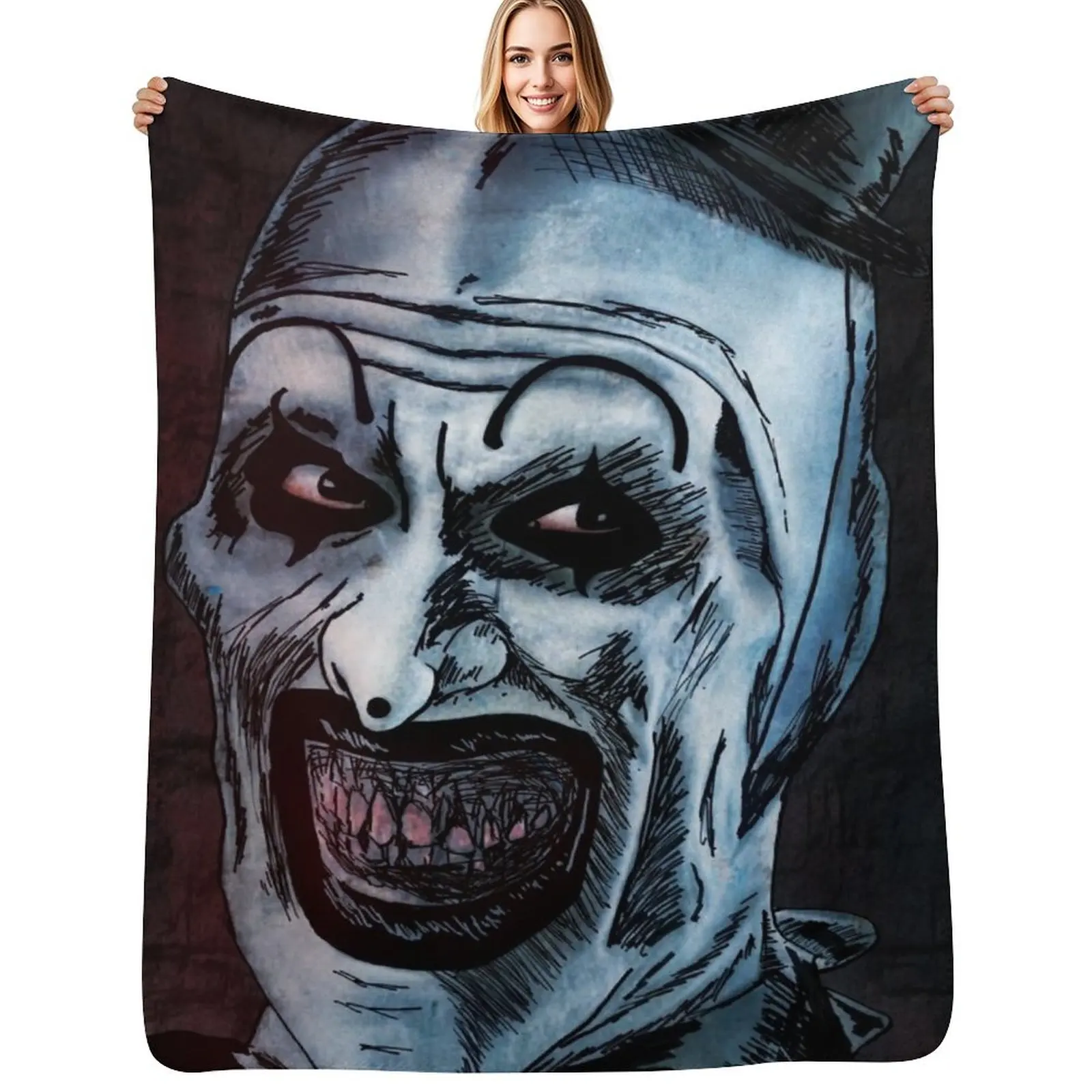 Art The Clown Throw Blanket Plush Fuzzy Cozy Blanket for Couch Sofa
Art The Clown Throw Blanket Plush Fuzzy Cozy Blanket for Couch Sofa