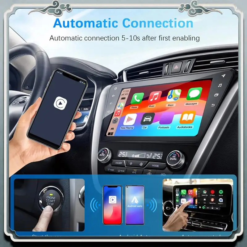 Беспроводной адаптер Carplay 2 в 1 премиум-класса Android Auto Wi-Fi BT с автоматическим подключением USB-ключ для Iphone6 Android 11, проводной Carplay
Беспроводной адаптер Carplay 2 в 1 премиум-класса Android Auto Wi-Fi BT с автоматическим подключением USB-ключ для Iphone6 Android 11, проводной Carplay