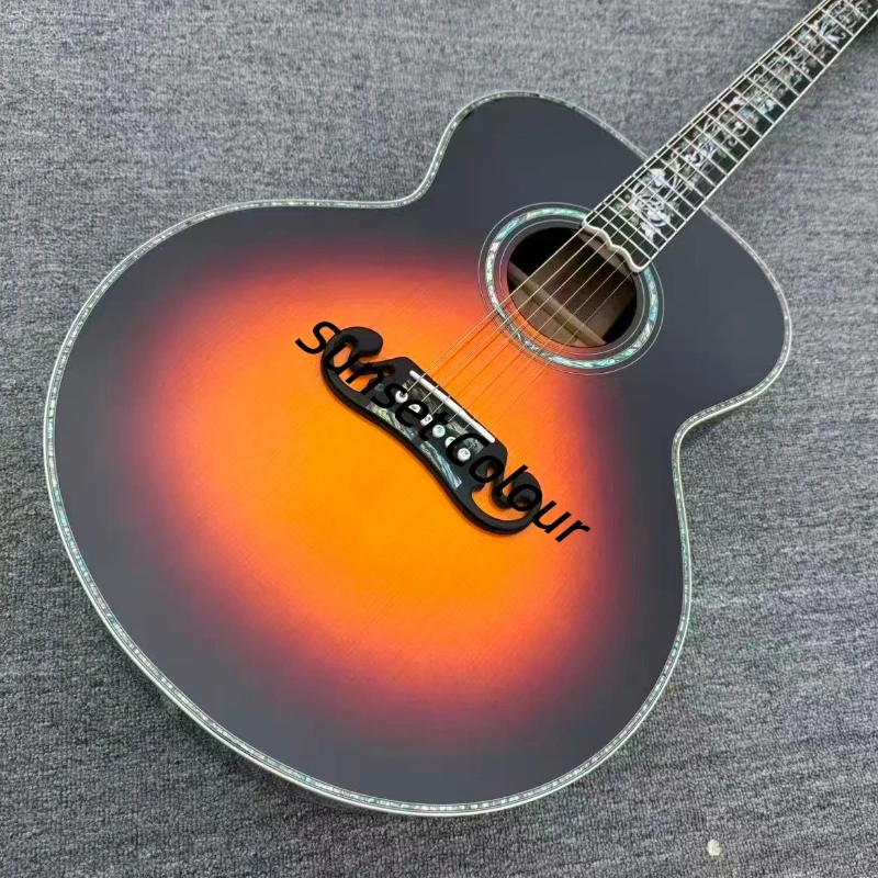 Sunburst All Solid Wood Acoustic Guitar Custom Tree of Life Abalone Inlay Rosewood & Maple Three-Piece Back Free Delivery
Sunburst All Solid Wood Acoustic Guitar Custom Tree of Life Abalone Inlay Rosewood & Maple Three-Piece Back Free Delivery