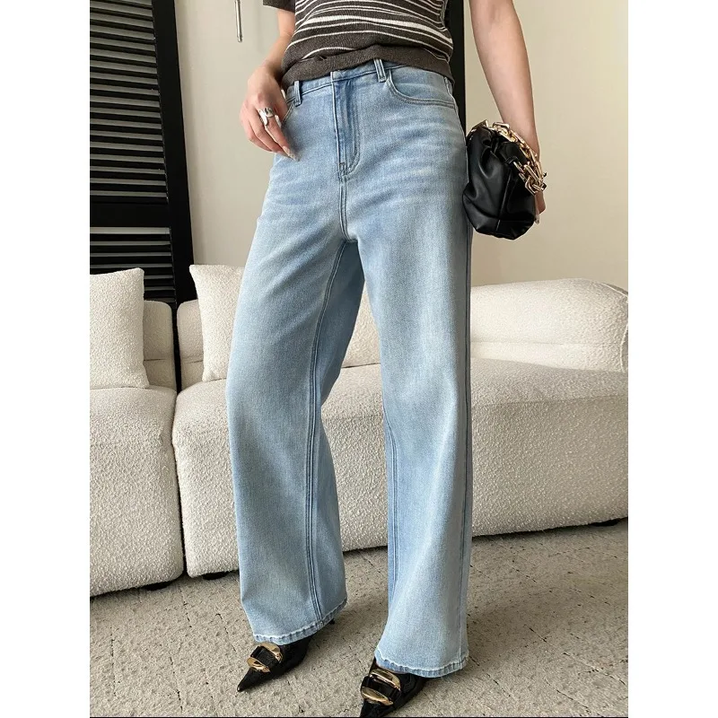 Women Solid Straight Jeans Denim Trousers Full Lenth High Waist Zipper Loose Y2k Elegant Streetwear Casual 2026 Spring Autumn
Women Solid Straight Jeans Denim Trousers Full Lenth High Waist Zipper Loose Y2k Elegant Streetwear Casual 2026 Spring Autumn