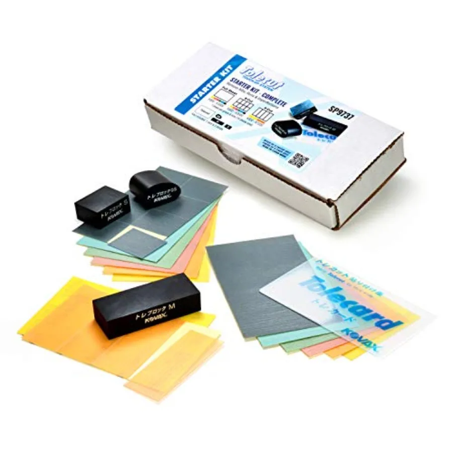 Tolecut Starter - PSA Sanding Sheets for Nibs Runs and Imperfections SP9737 K800 - K3000 14 Sheets + 1 Tolecard + 3 Toleblocks
Tolecut Starter - PSA Sanding Sheets for Nibs Runs and Imperfections SP9737 K800 - K3000 14 Sheets + 1 Tolecard + 3 Toleblocks