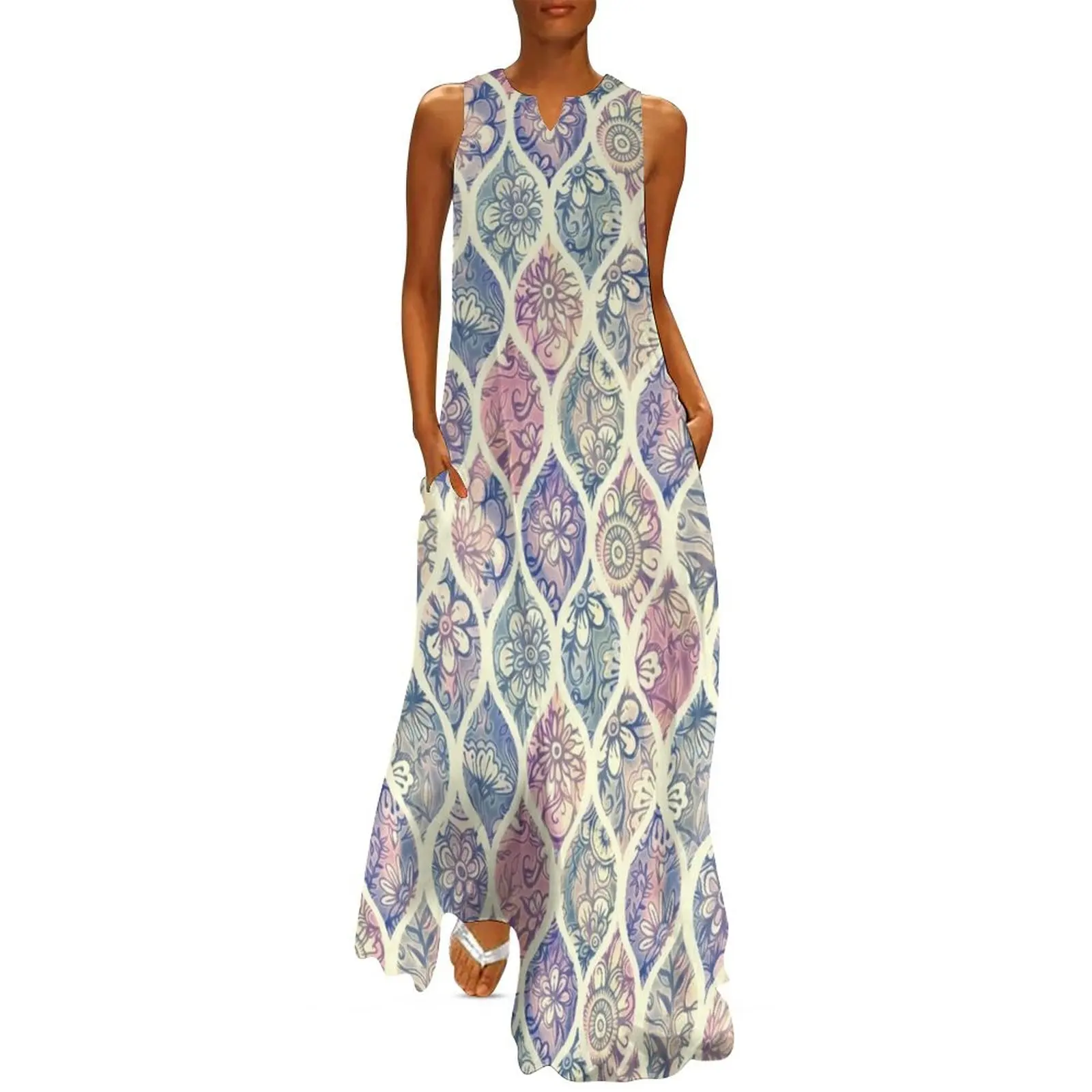 Patterned & Painted Floral Ogee in Vintage Tones Long Dress Women long dress party dresses woman Clothing
Patterned & Painted Floral Ogee in Vintage Tones Long Dress Women long dress party dresses woman Clothing