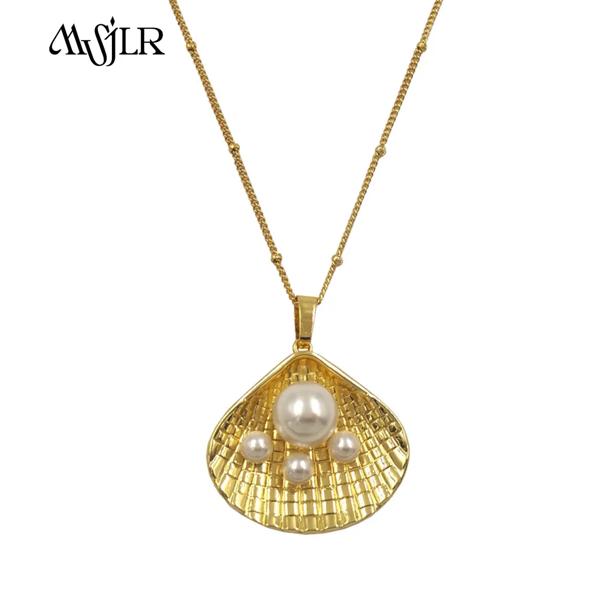 MVN123 Beautiful Shell Shape Manmade Pearls Necklace With 18k Real Gold Plated For Girls Anniversary Gifts
MVN123 Beautiful Shell Shape Manmade Pearls Necklace With 18k Real Gold Plated For Girls Anniversary Gifts