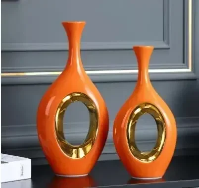 Modern Luxury Orange Phnom Penh Ceramic Vase Living Room Entrance Family Decoration Hollow Flower Home
Modern Luxury Orange Phnom Penh Ceramic Vase Living Room Entrance Family Decoration Hollow Flower Home