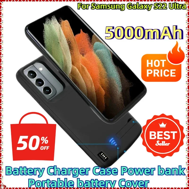 Battery Charger Case Power bank Portable battery Cover For Samsung Galaxy S22 Ultra
Battery Charger Case Power bank Portable battery Cover For Samsung Galaxy S22 Ultra