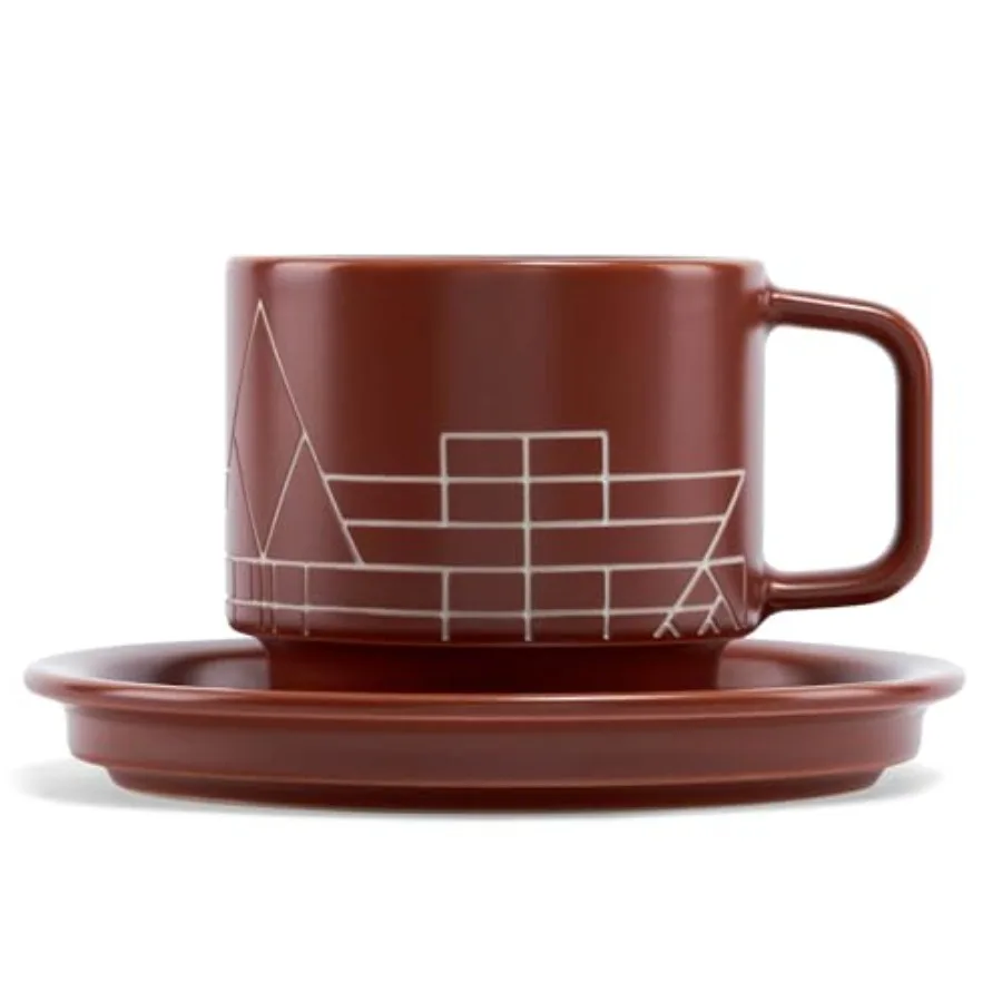 Terra Stoneware Teacup with Saucer Frank Lloyd Wright 8 oz. Stoneware Teacup for Steeping Pyramid Infusers Dishwasher and Micro
Terra Stoneware Teacup with Saucer Frank Lloyd Wright 8 oz. Stoneware Teacup for Steeping Pyramid Infusers Dishwasher and Micro