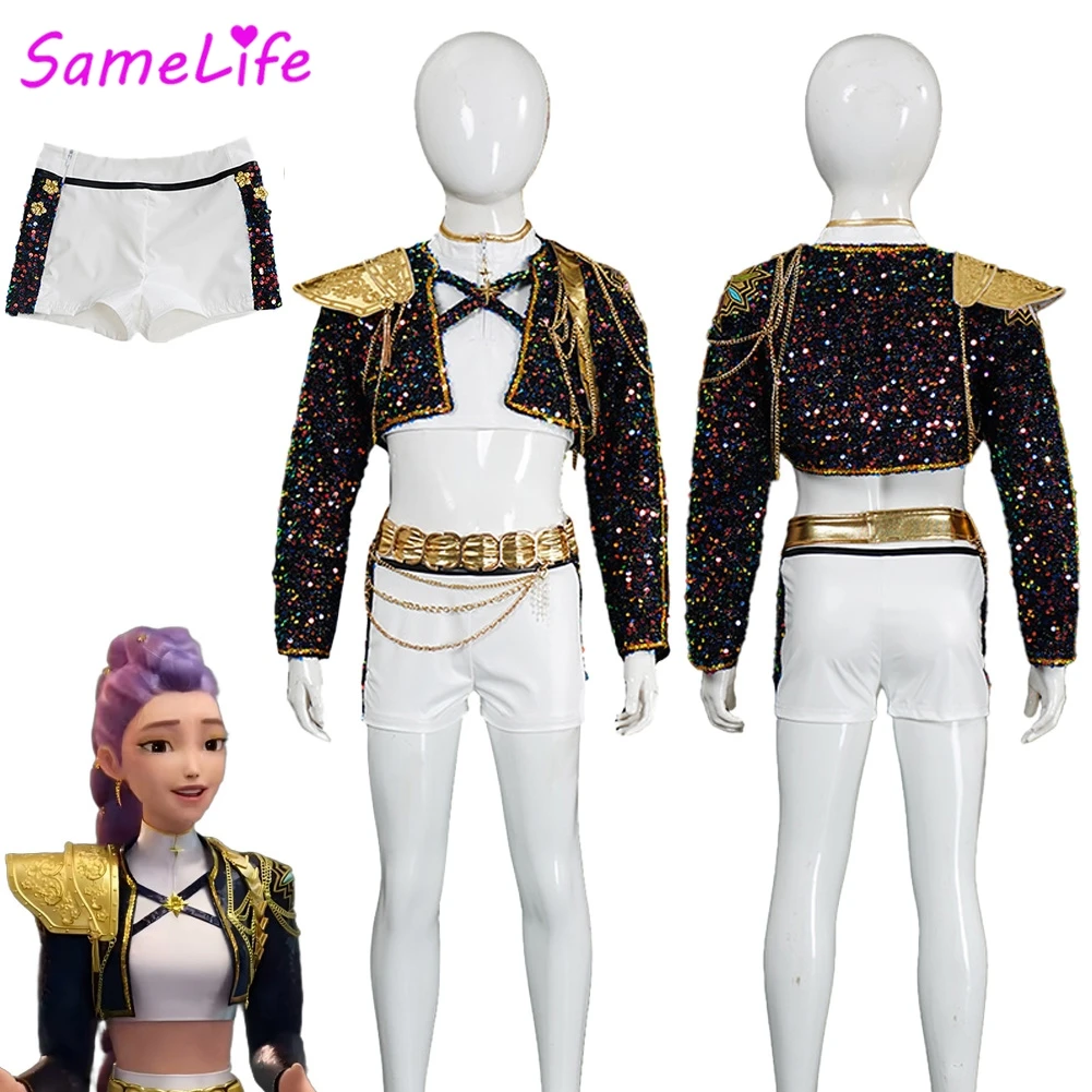 Huntrix Rumi Cosplay Fantasy Kids Girls Golden Stage Clothing 2025 Cartoon Demon Hunter Costume Disguise 6 to 14 Years Outfits 
Huntrix Rumi Cosplay Fantasy Kids Girls Golden Stage Clothing 2025 Cartoon Demon Hunter Costume Disguise 6 to 14 Years Outfits