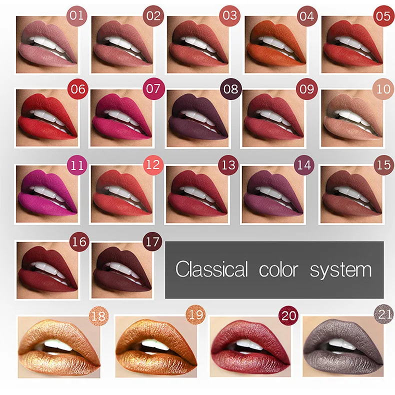 Velvet Matte Lip Gloss 21 Shades Liquid Lipstick No Fade Waterproof Daily Makeup Lip Tint
Velvet Matte Lip Gloss 21 Shades Liquid Lipstick No Fade Waterproof Daily Makeup Lip Tint