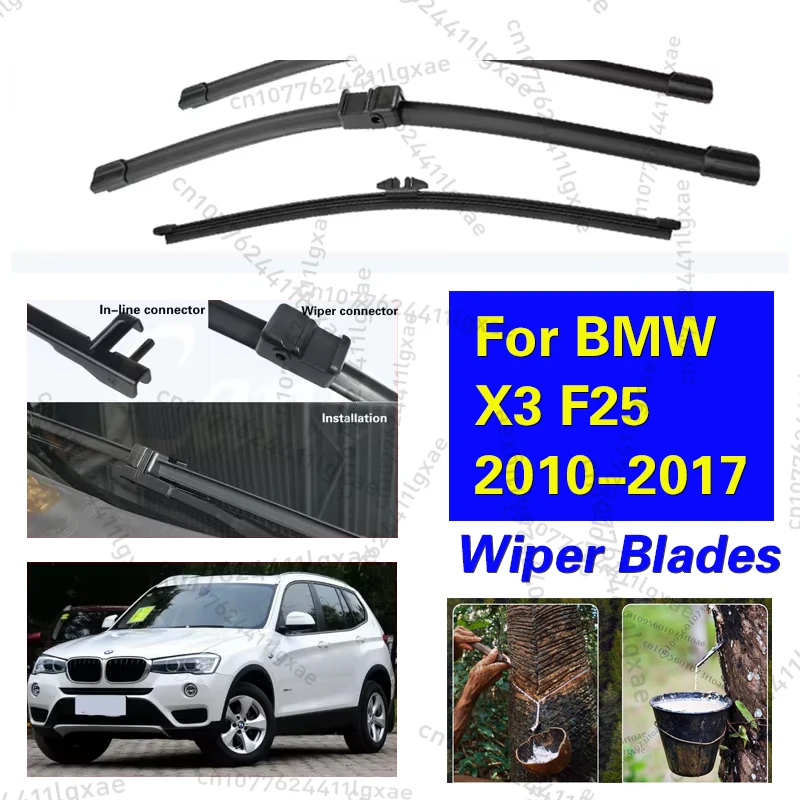 For BMW X3 F25 2010-2017 Car Front Rear Wiper Blades Soft Rubber Windscreen Wipers Auto Windshield 26"+20"+13" 2014 2015 2016
For BMW X3 F25 2010-2017 Car Front Rear Wiper Blades Soft Rubber Windscreen Wipers Auto Windshield 26"+20"+13" 2014 2015 2016