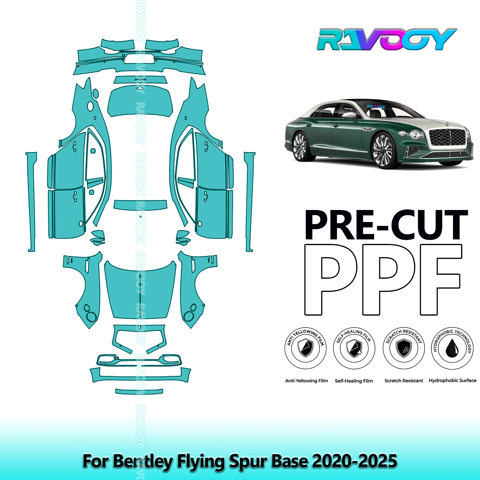 Full Vehicle Clear Bra Precut PPF Paint Protection Film For Bentley Flying Spur Base 2020-2025
Full Vehicle Clear Bra Precut PPF Paint Protection Film For Bentley Flying Spur Base 2020-2025