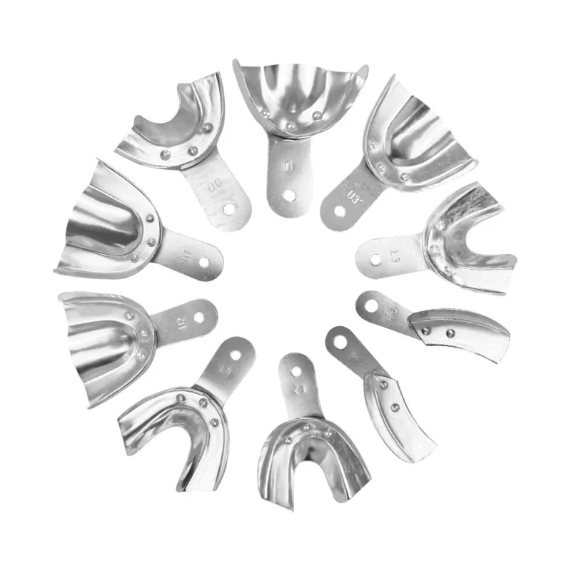 10 Pairs Aluminum Alloy Dental Tray Impression Teeth Tray Holder Denture Instrument Trays Dentist Tools Dentistry Lab Products
10 Pairs Aluminum Alloy Dental Tray Impression Teeth Tray Holder Denture Instrument Trays Dentist Tools Dentistry Lab Products