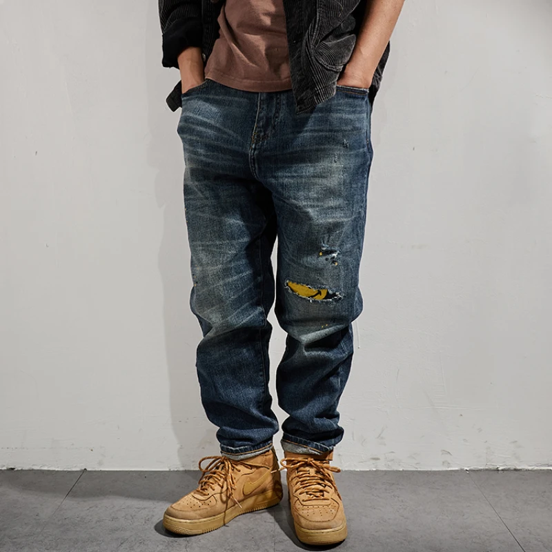 American Vintage Jeans Men's Spring New Trend Straight Pants Patch Old Men's Youth Simple and Versatile Pants
American Vintage Jeans Men's Spring New Trend Straight Pants Patch Old Men's Youth Simple and Versatile Pants