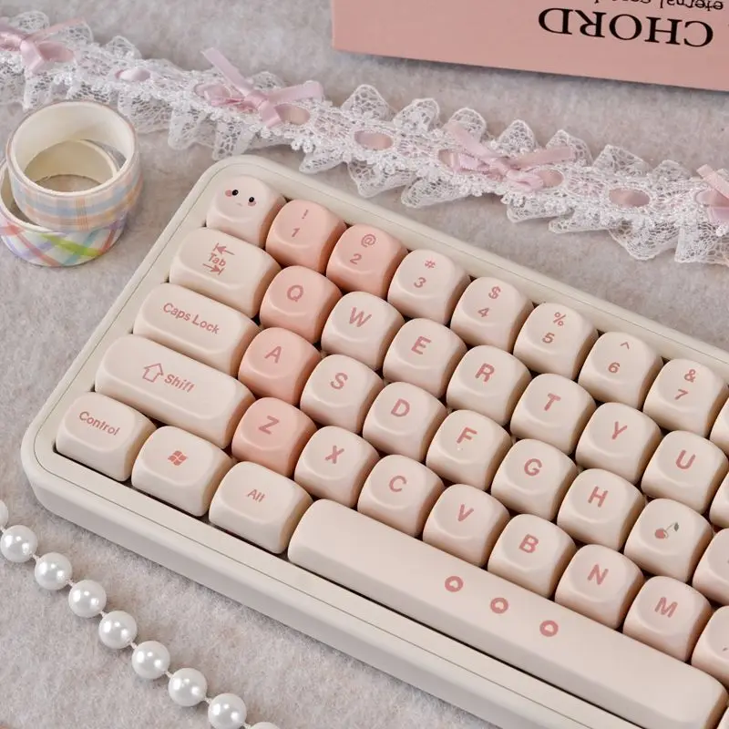 Pink cherry powder MOA keycap PBT five-sided sublimation creative adaptation mechanical keyboard
Pink cherry powder MOA keycap PBT five-sided sublimation creative adaptation mechanical keyboard