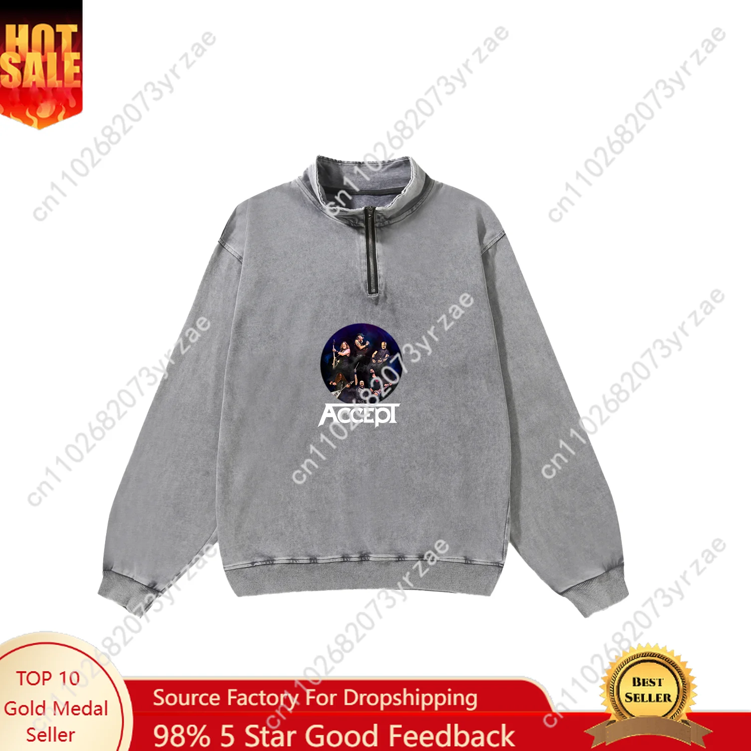Accept Band Retro Sweatshirt Mans Womans Teenager Vintage Pullover Long Sleeved Tshirt Half Zipper Sweat Shirt Customized Tops
Accept Band Retro Sweatshirt Mans Womans Teenager Vintage Pullover Long Sleeved Tshirt Half Zipper Sweat Shirt Customized Tops