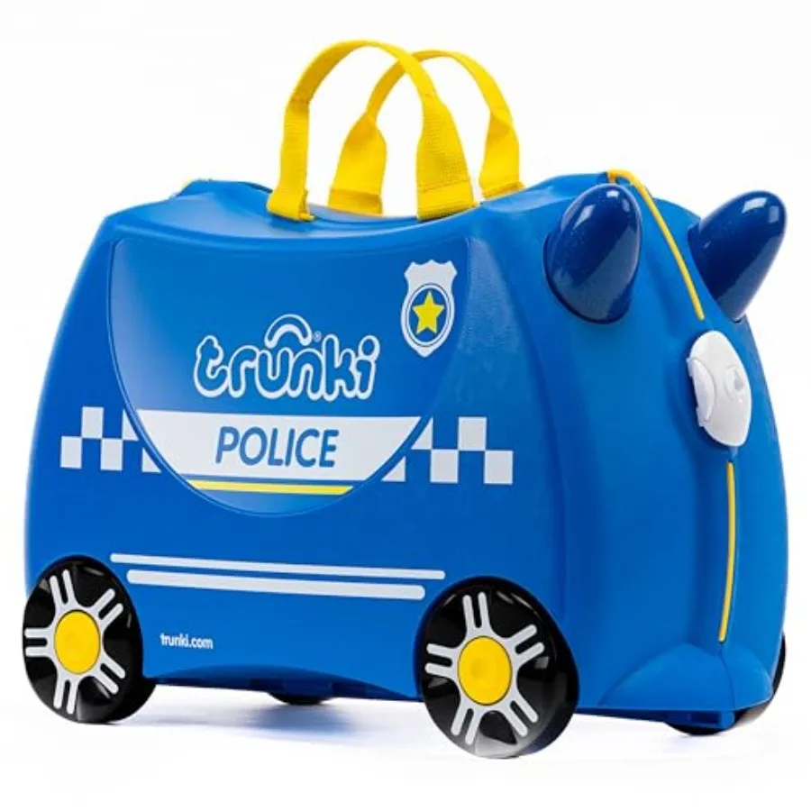 Ride-On Suitcase Tow-Along Toddler Luggage Carry-On Cute Bag with Wheels Airplane Travel Essentials: Percy Police Car Blue
Ride-On Suitcase Tow-Along Toddler Luggage Carry-On Cute Bag with Wheels Airplane Travel Essentials: Percy Police Car Blue