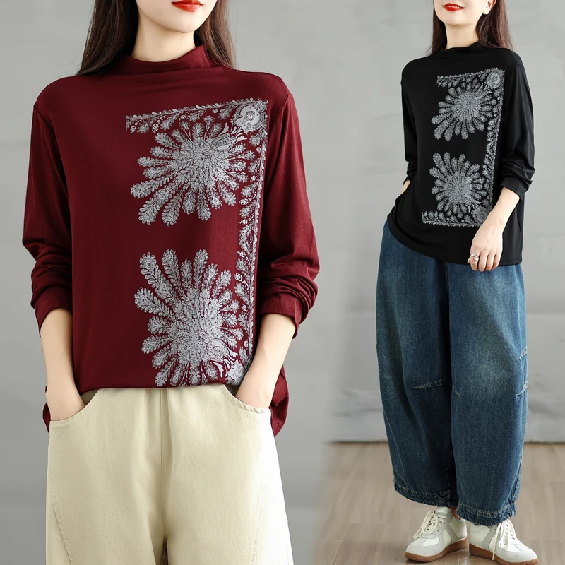 Двусторонний бархатный топ свободного кроя с длинным рукавом и высоким воротником, тонкий хлопок, полиэстер, повседневная футболка с принтом, базовый слой...
Двусторонний бархатный топ свободного кроя с длинным рукавом и высоким воротником, тонкий хлопок, полиэстер, повседневная футболка с принтом, базовый слой...