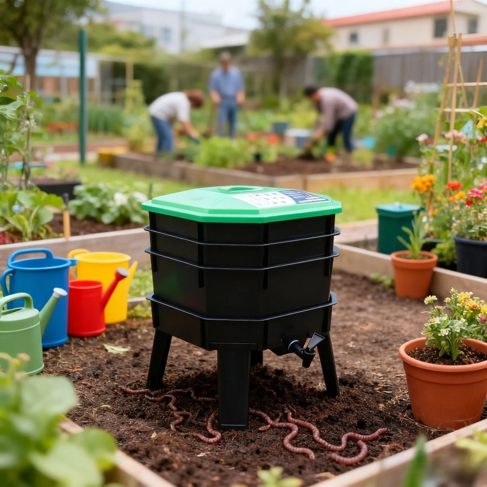 Gardening Supplies Earthworm Breeding Box Composting Box Large Capacity Yard Fertilizer Yard Waste Fertilizer Fermentation Box
Gardening Supplies Earthworm Breeding Box Composting Box Large Capacity Yard Fertilizer Yard Waste Fertilizer Fermentation Box