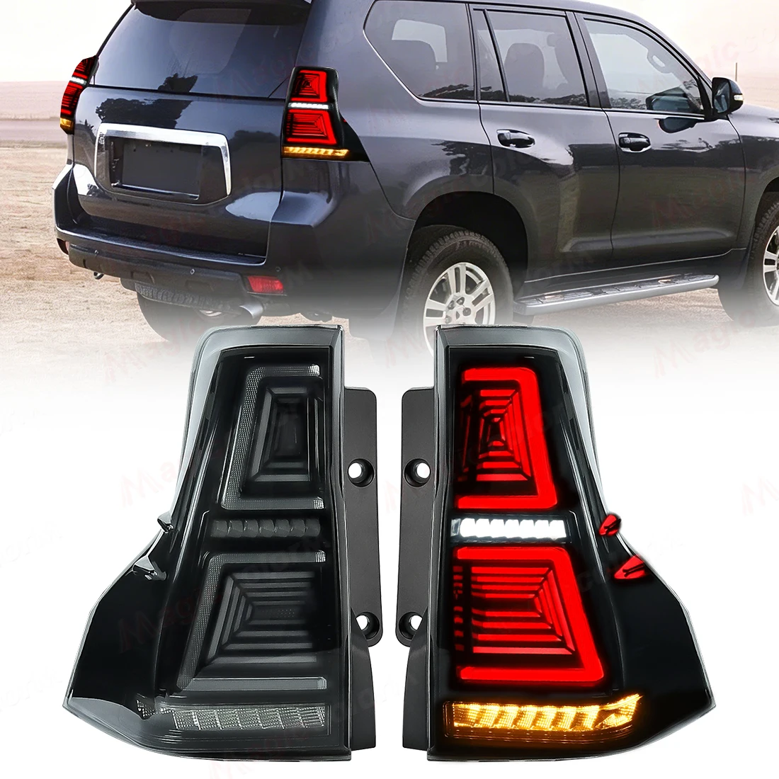 For Toyota Land Cruiser Prado FJ150 LC150 GRJ150 2010-2021 LED Tail Lamps Rear Driving Turn Signal Brake Lights Taillights 2Pcs
For Toyota Land Cruiser Prado FJ150 LC150 GRJ150 2010-2021 LED Tail Lamps Rear Driving Turn Signal Brake Lights Taillights 2Pcs