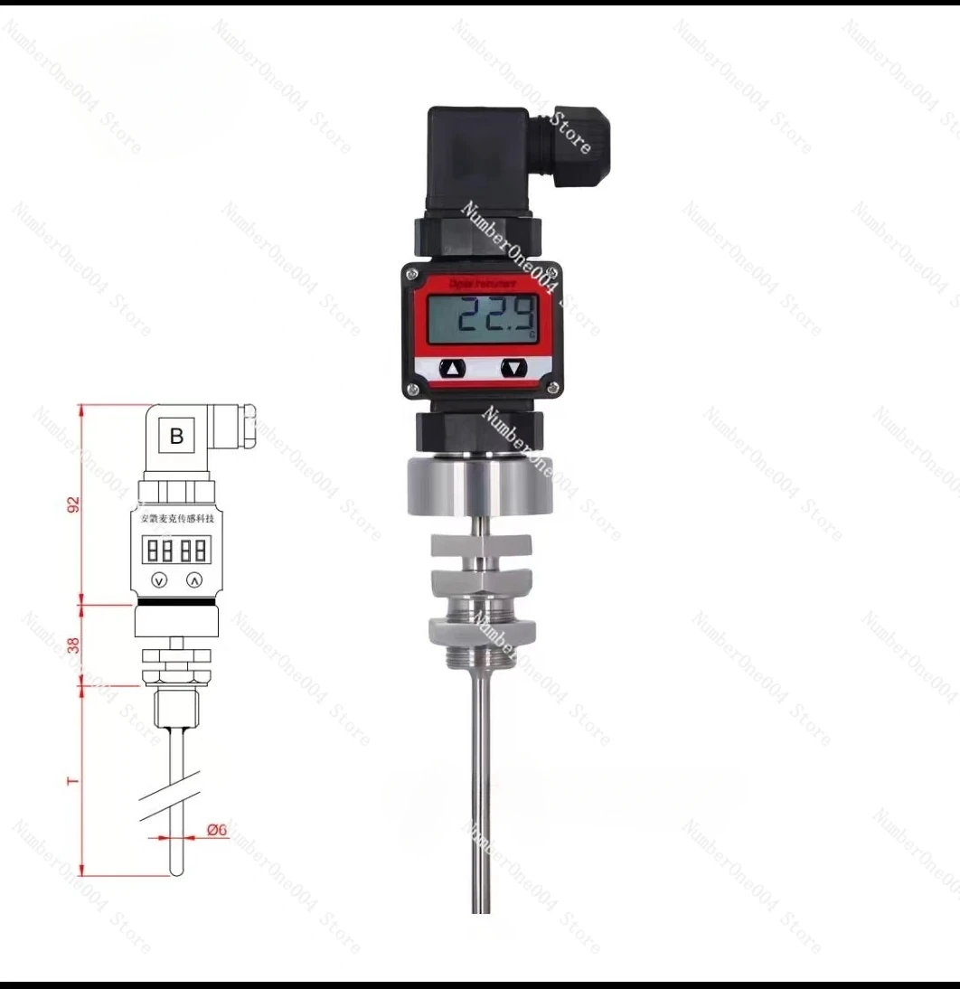 Pt100 temperature transmitter digital display integrated 24V 4-20mA precision small temperature sensor
Pt100 temperature transmitter digital display integrated 24V 4-20mA precision small temperature sensor