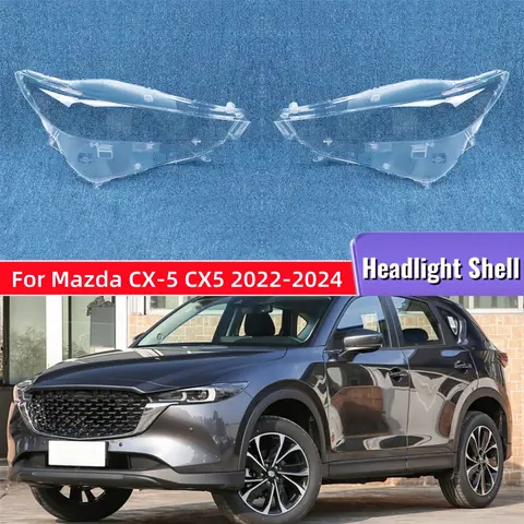 For Mazda CX-5 CX5 2022 2023 2024 Auto Accessories Lampshades Lamp Headlights Cover Car Front Headlight Lens Cover Lights Shell